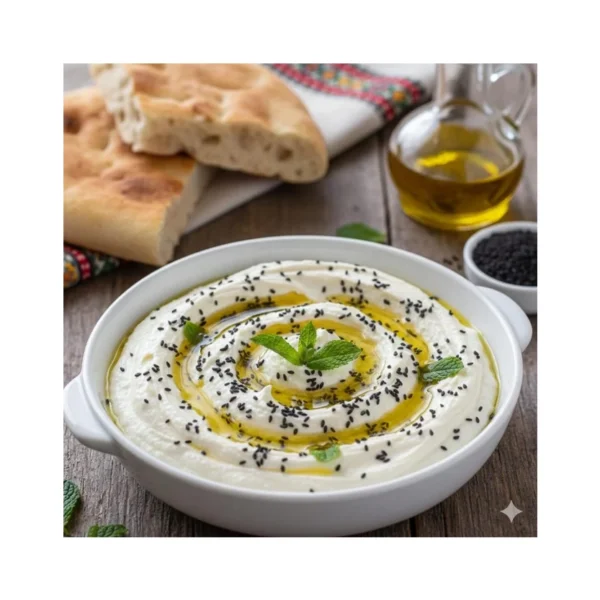 سلطة لبنة مع حبة البركة