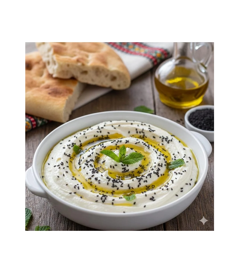 سلطة لبنة مع حبة البركة سلطة لبنة مع حبة البركة - الصورة 1